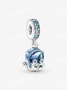 Pandora Murano Glass Cute Octopus Dangle Charm